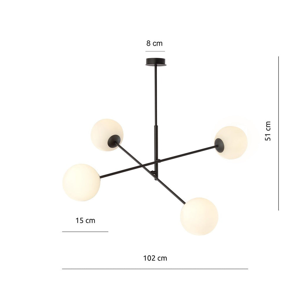 LINEAR 4 ZWART/OPAAL