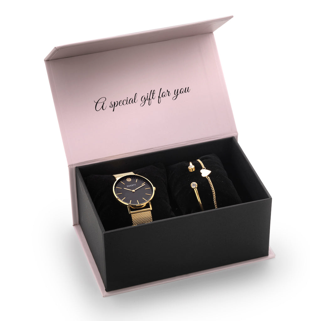 Coffret cadeau or noir