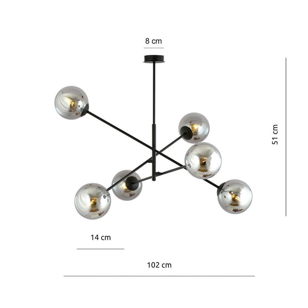 LINEAR 6 ZWART/GRAFIET