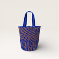 Cabas rond abstrait M | Cobalt