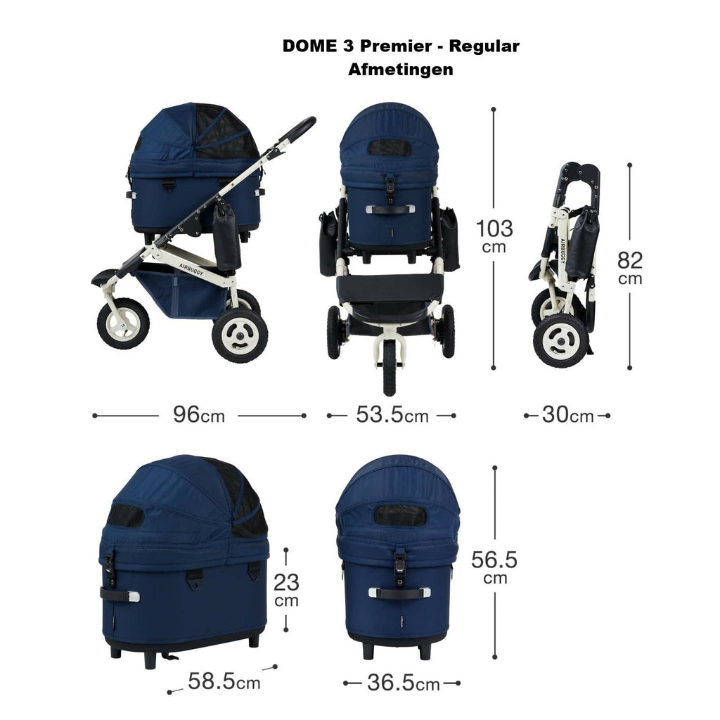 AirBuggy Dome 3 Regular - Earth Grey - hondenbuggy