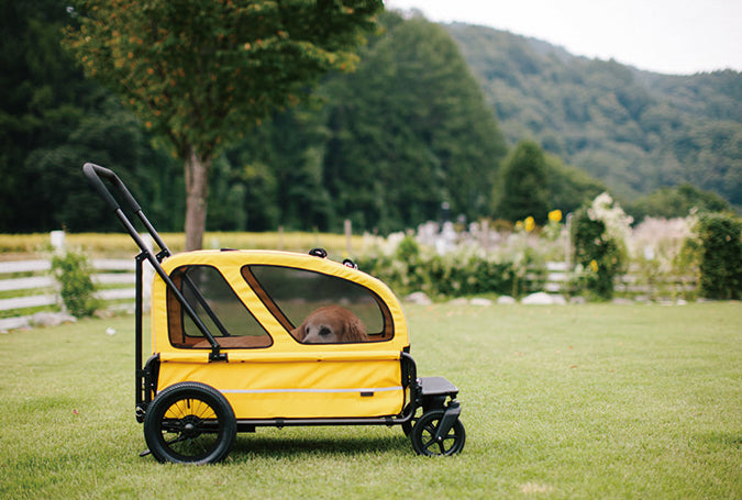 AirBuggy Carriage Set Moss Green – De Ultieme Luxe Hondenbuggy