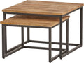 Cuba vierkante salontafel, set van 2, medium