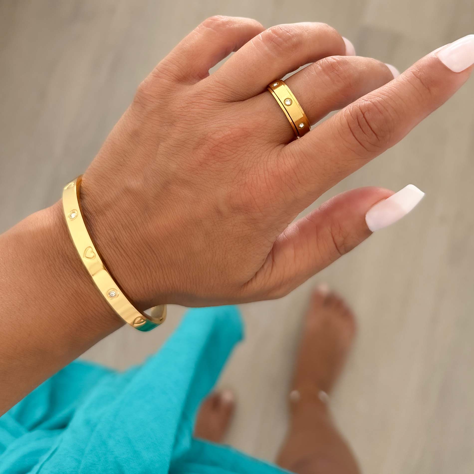 Bague anti-stress en or