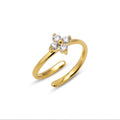 Mini bague fleur or 18K