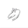 Bague mini fleur argent