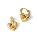 Boucle d'oreille bulle cœur or