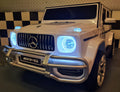 Batterij-kinderauto Mercedes G63 2-persoons 24 volt wit