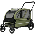 AirBuggy Carriage Set Moss Green – De Ultieme Luxe Hondenbuggy