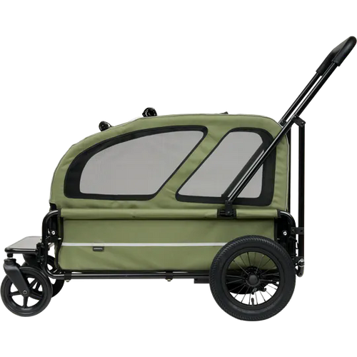 AirBuggy Carriage Set Moss Green – El cochecito de lujo definitivo para perros