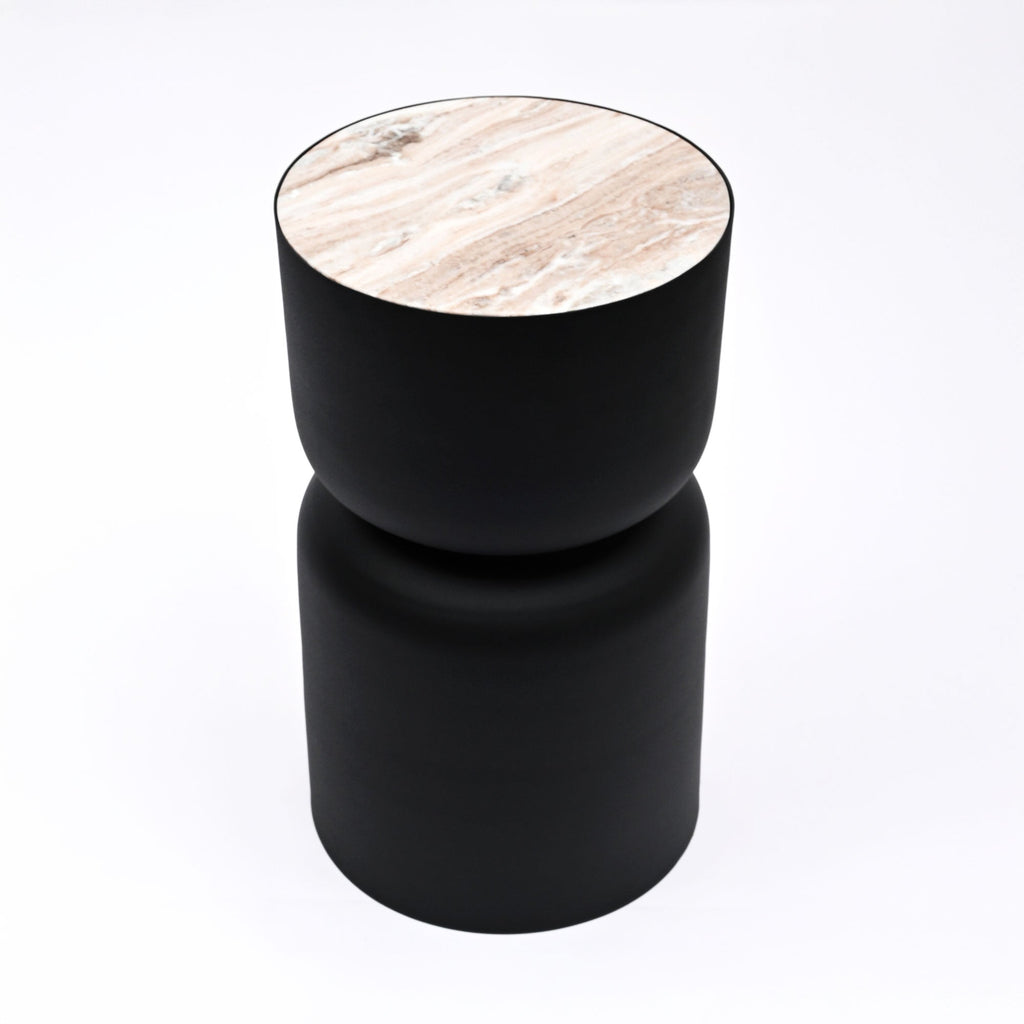 Drumtafel met marmeren blad