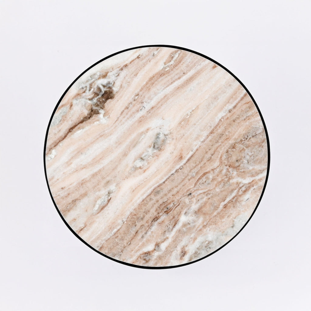 Drumtafel met marmeren blad