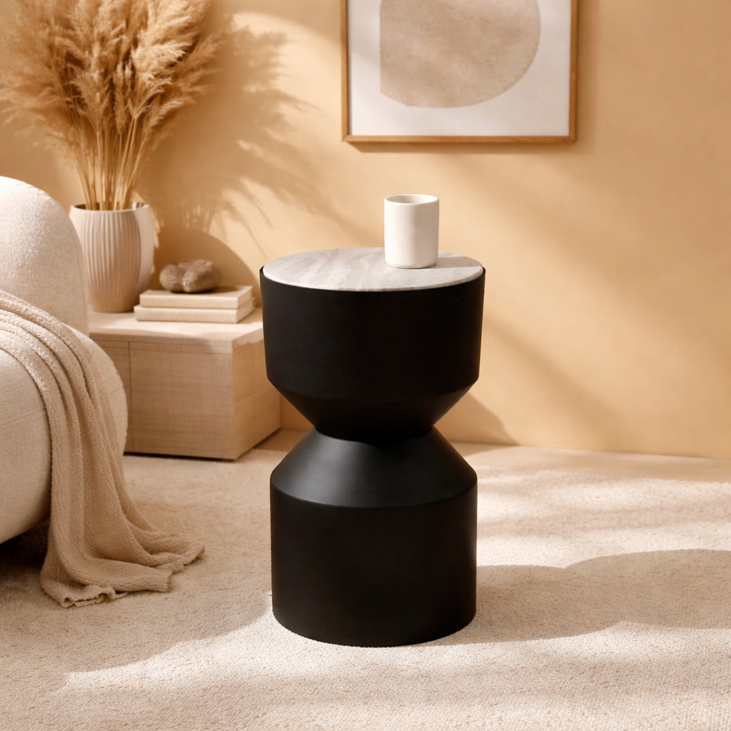 Drumtafel met Toronto marmeren blad