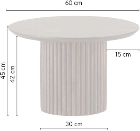 Salontafel Ø60, Mango Donker Walnoot