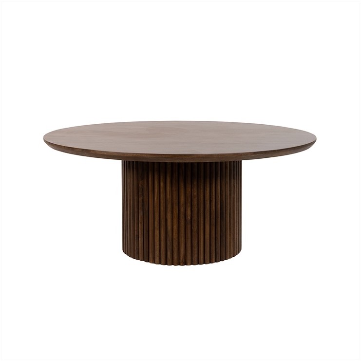 Salontafel Ø90, Mango Donker Walnoot