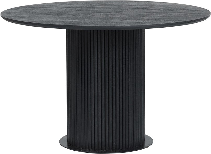 Eettafel Ø120, Acacia Zwart