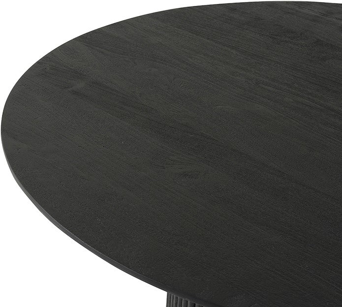 Eettafel Ø120, Acacia Zwart