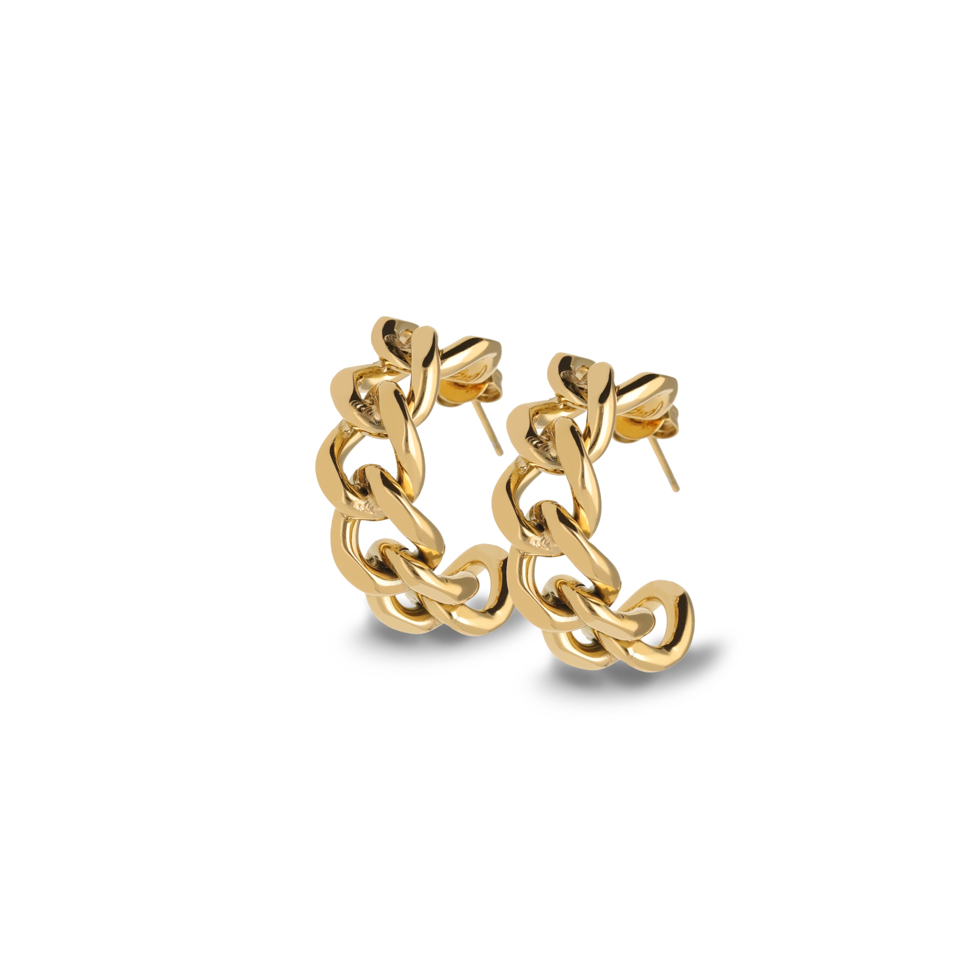 Boucle d'oreille chaîne en or