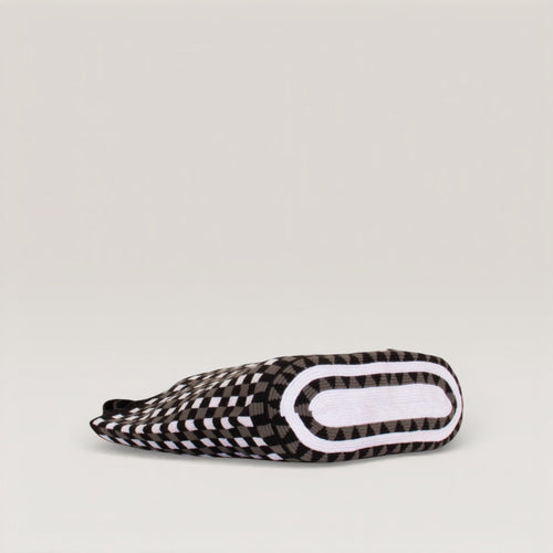 Sac cabas ovale à carreaux | Noir