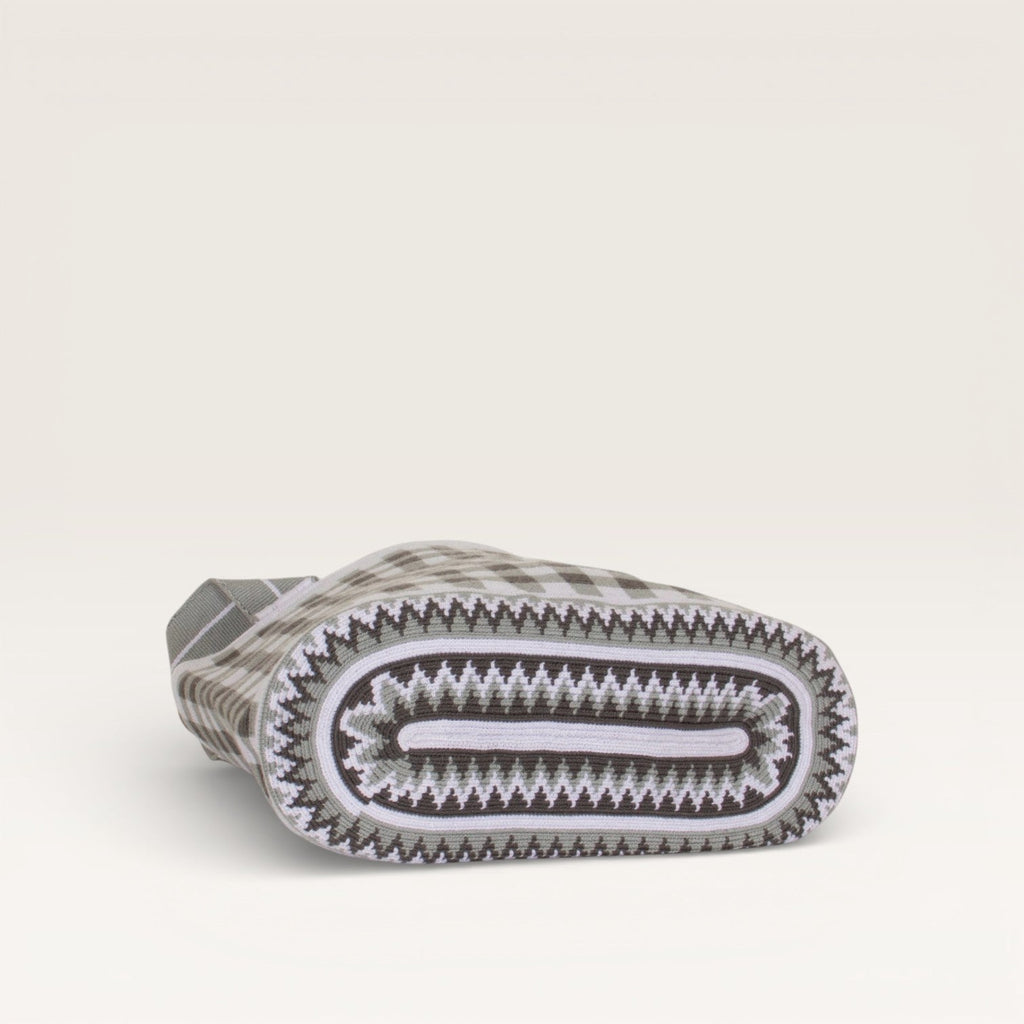 Cabas ovale vichy | Argent massif