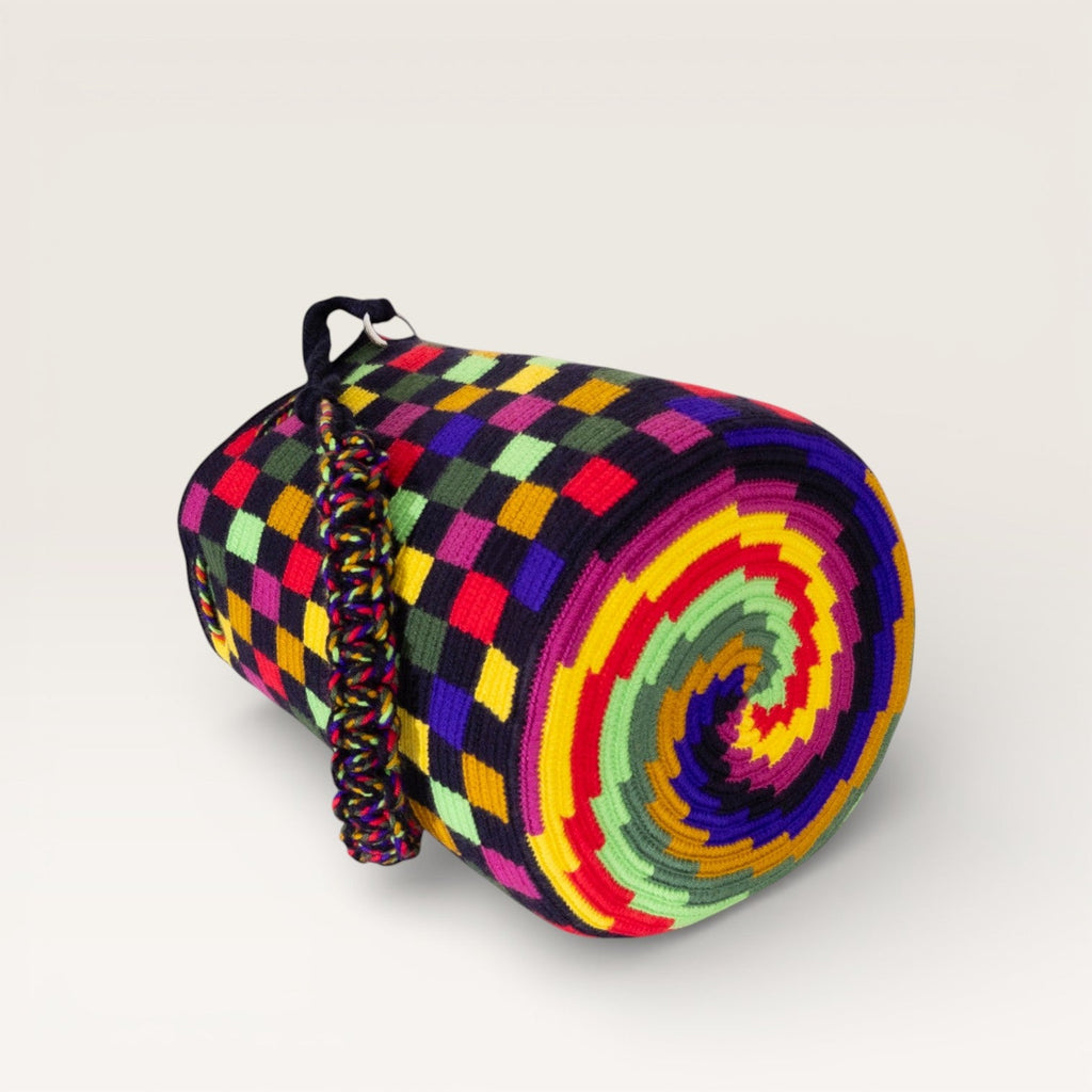 Sac à bandoulière rond à carreaux | Prismatic