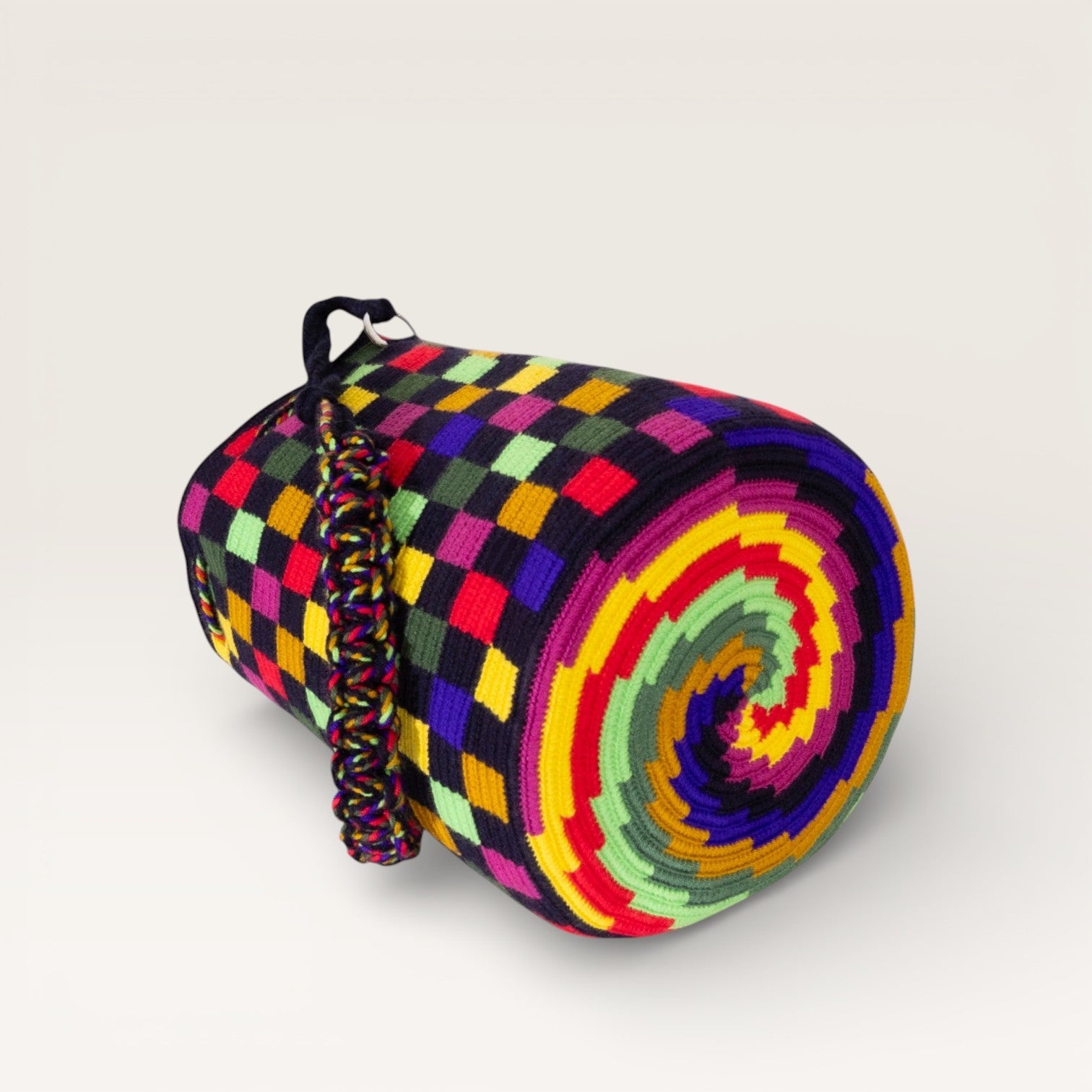 Sac à bandoulière rond à carreaux | Prismatic