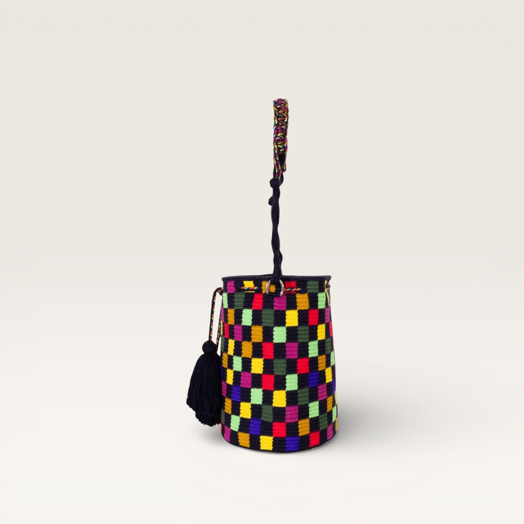 Sac à bandoulière rond à carreaux | Prismatic
