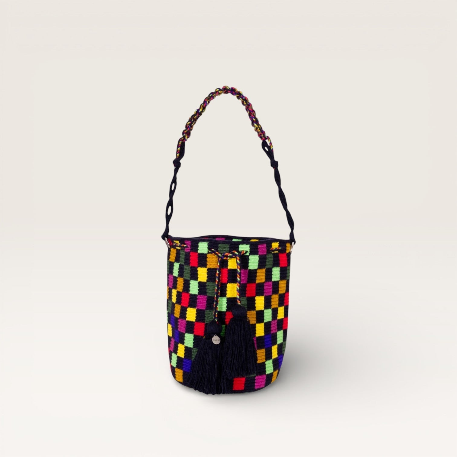 Sac à bandoulière rond à carreaux | Prismatic