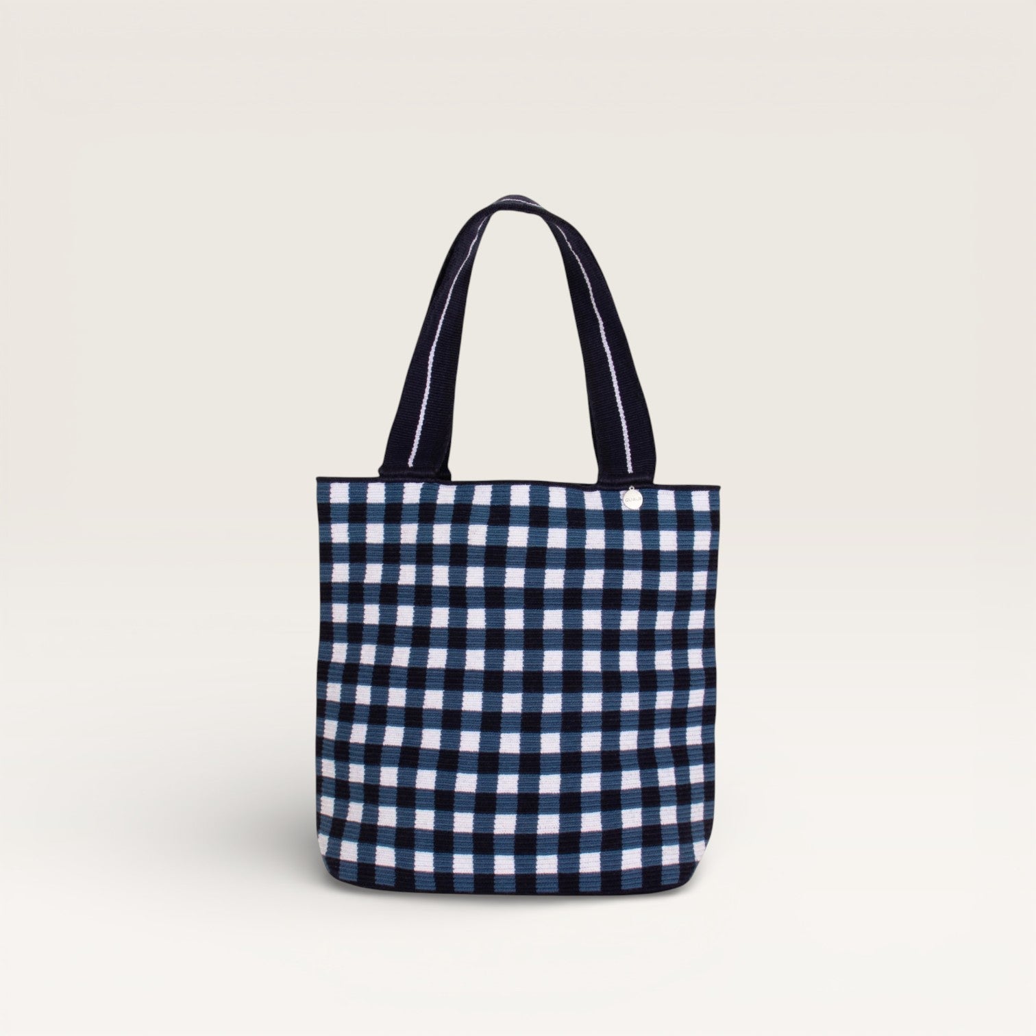 Cabas ovale en vichy | Marine