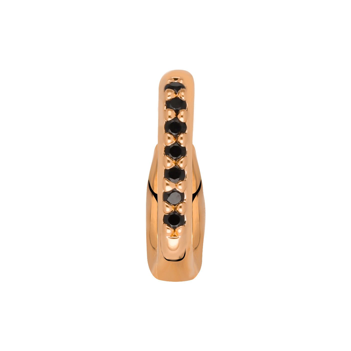 Clip pierres noires or rose