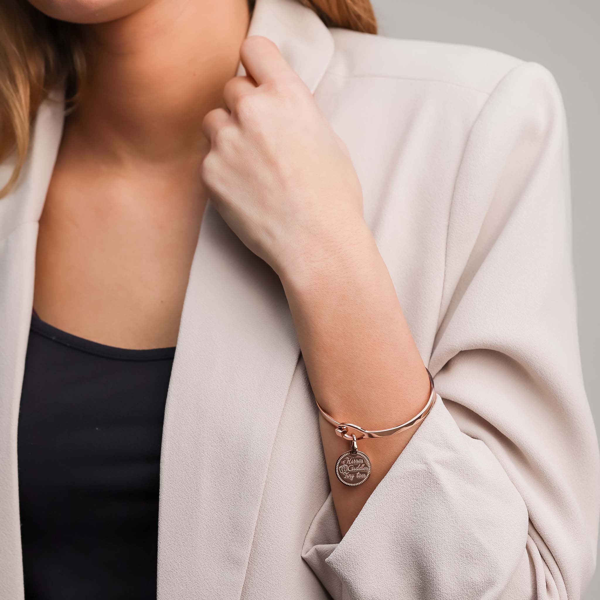 Bague de bracelet or rose