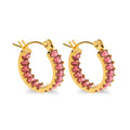Boucles d'oreilles corail or rose