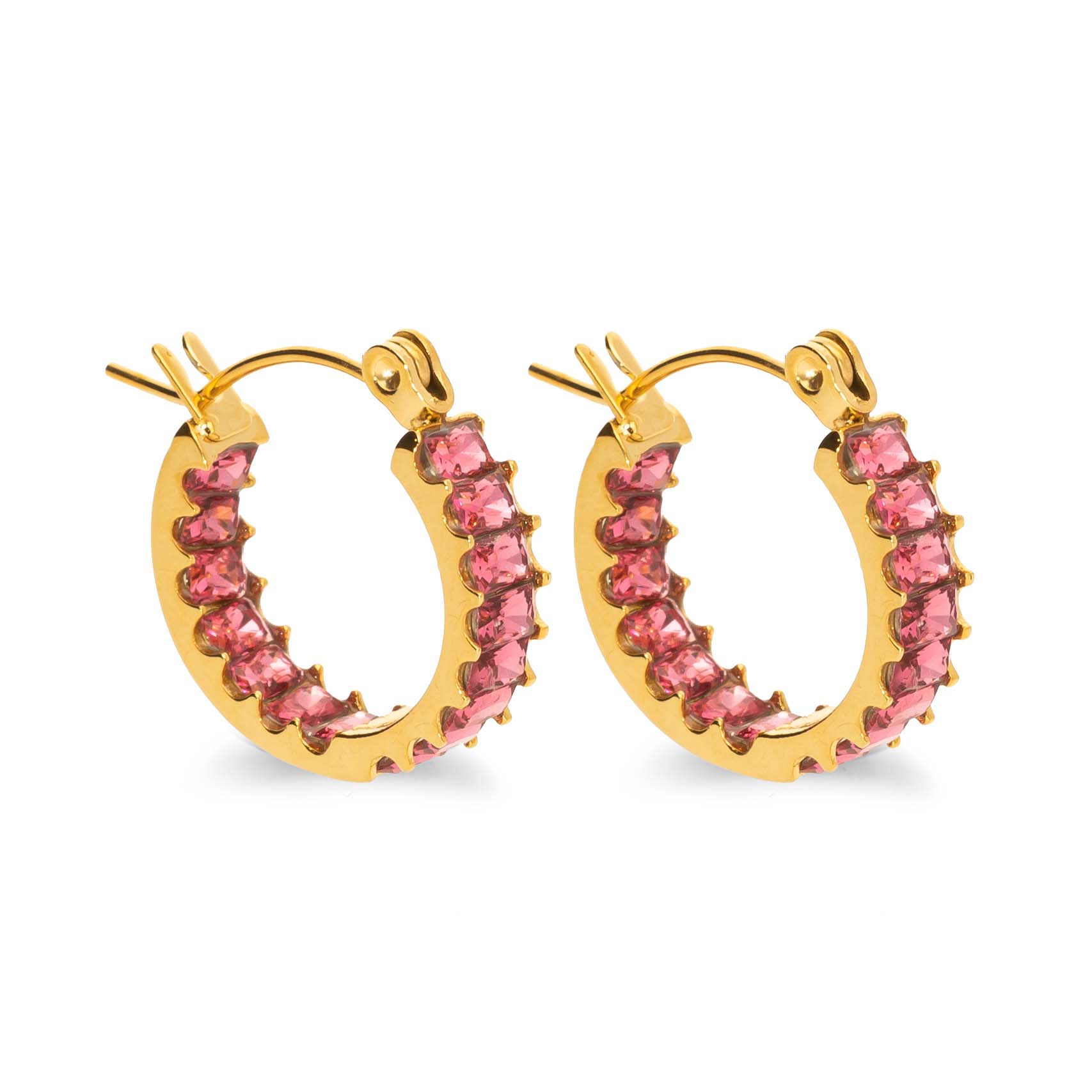 Boucles d'oreilles corail or rose
