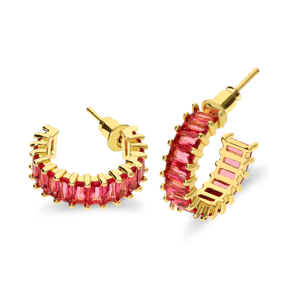 Boucle d'oreille corail or rose