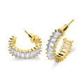 Boucle d'oreille en corail et or blanc