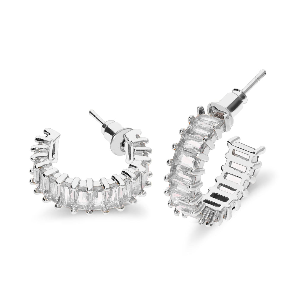 Boucles d'oreilles en corail argent blanc