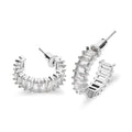 Boucles d'oreilles en corail argent blanc