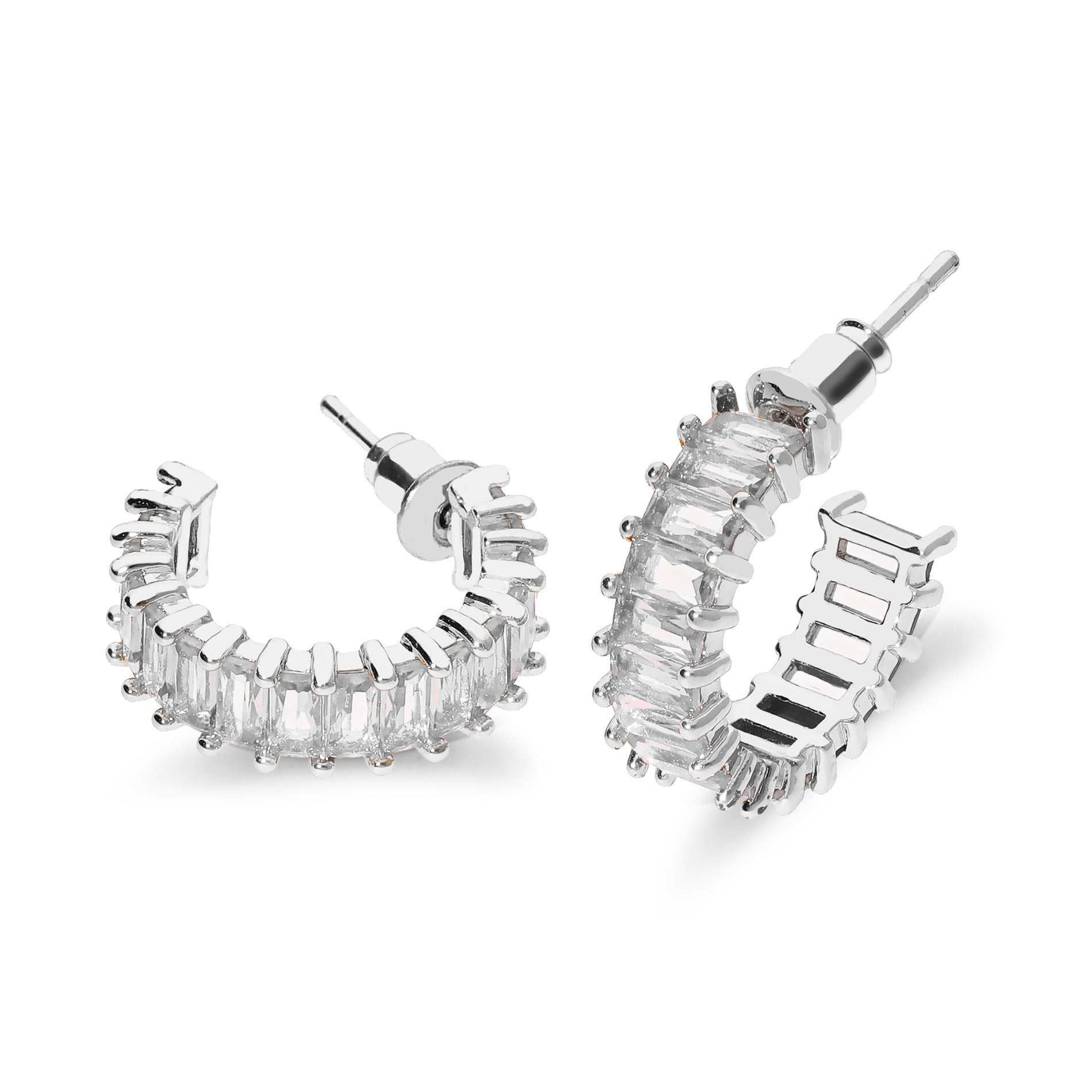 Boucles d'oreilles en corail argent blanc