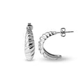 Boucle d'oreille croissant argent