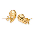 Boucles d'oreilles pendantes torsadées en or