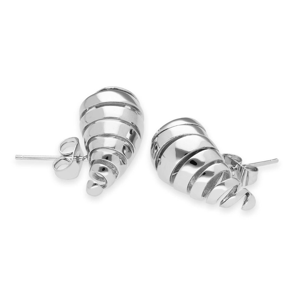 Boucles d'oreilles pendantes torsadées en argent