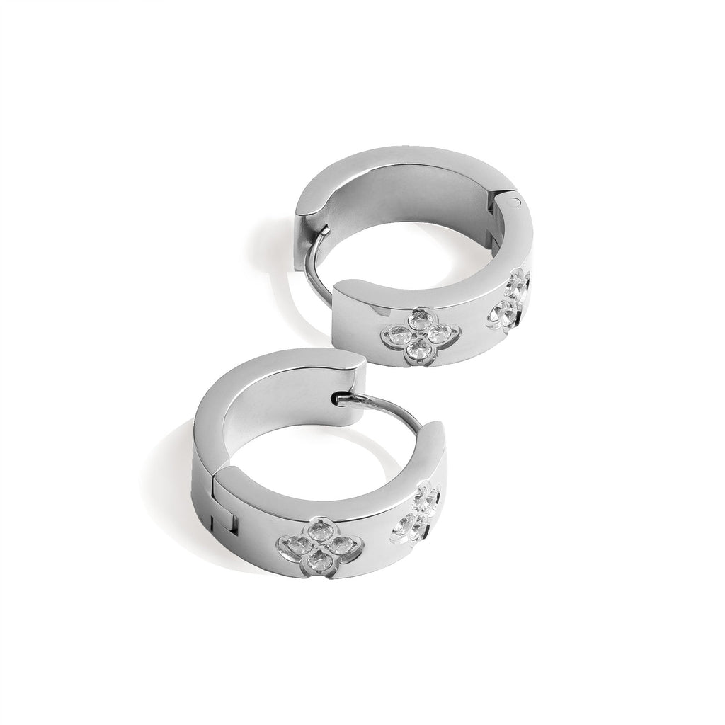 Boucles d'oreilles trèfle en argent
