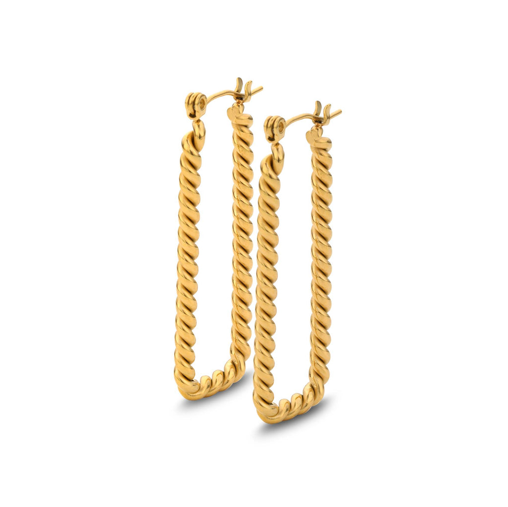 Boucle d'oreille corde en or