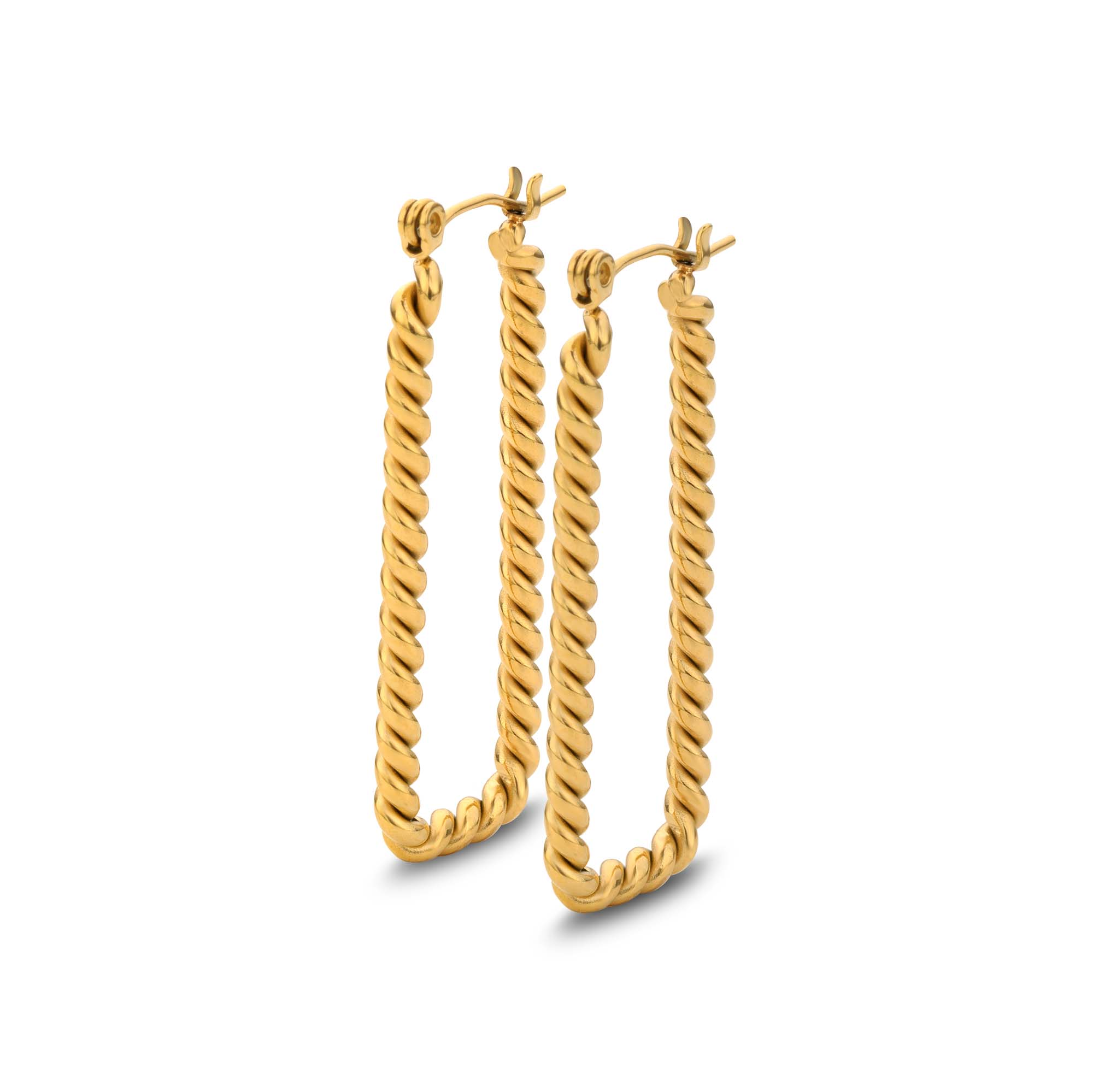 Boucle d'oreille corde en or