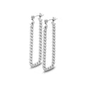 Boucle d'oreille corde en argent
