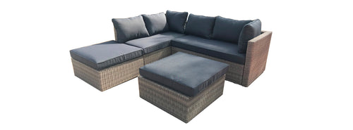 Almadia Modulo Lounge Conjunto de esquina - 4 piezas - Gris Kobo Natural