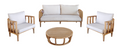 Mataro Loungeset - 4 stuks - Hout Acacia Licht Teak Look