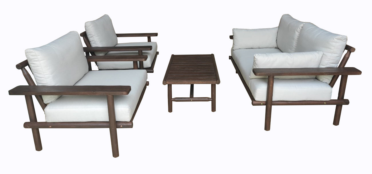 Laruna Loungeset - Hout Acacia Vintage Donkere Teak Look