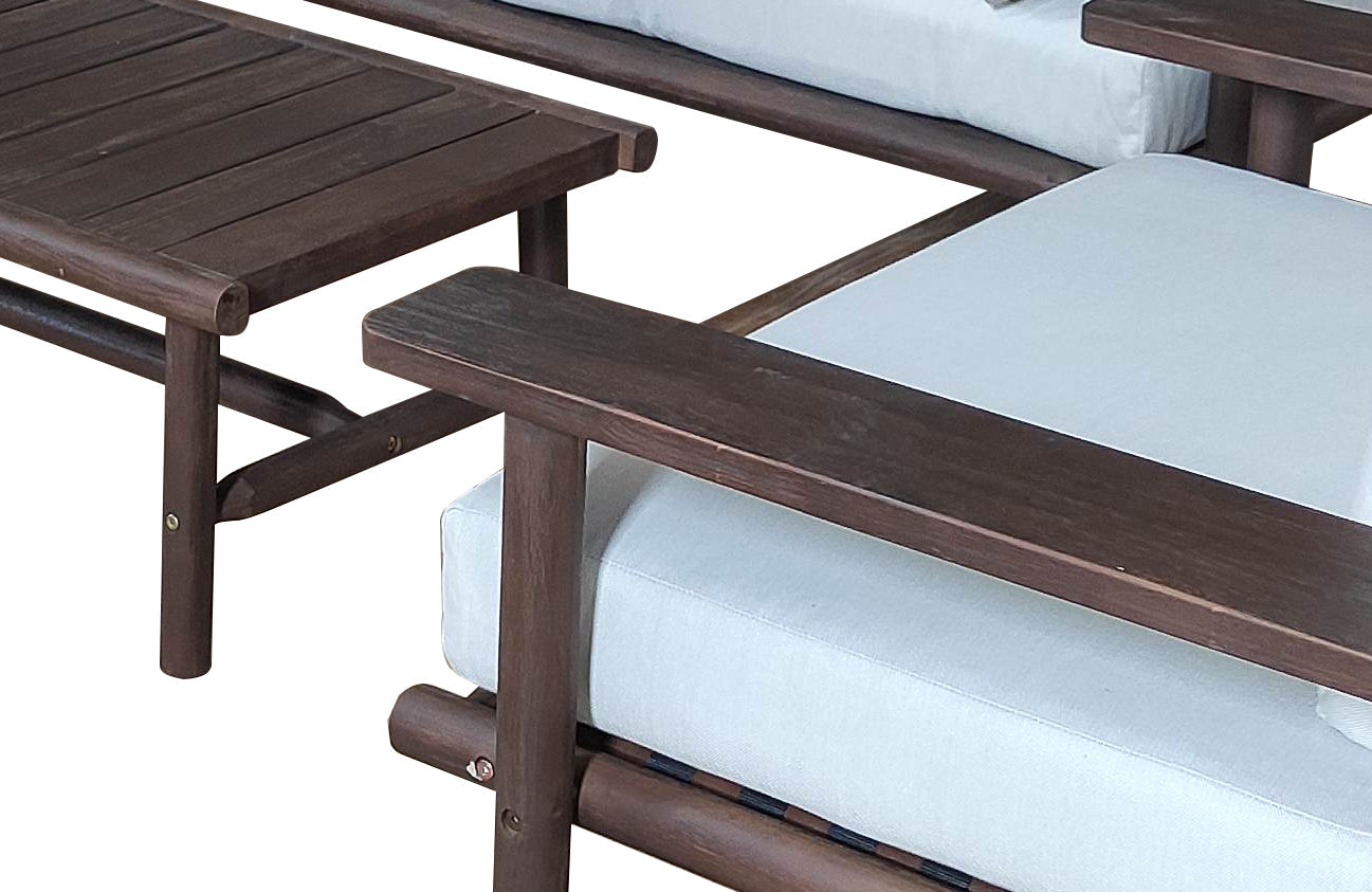 Laruna Loungeset - Hout Acacia Vintage Donkere Teak Look