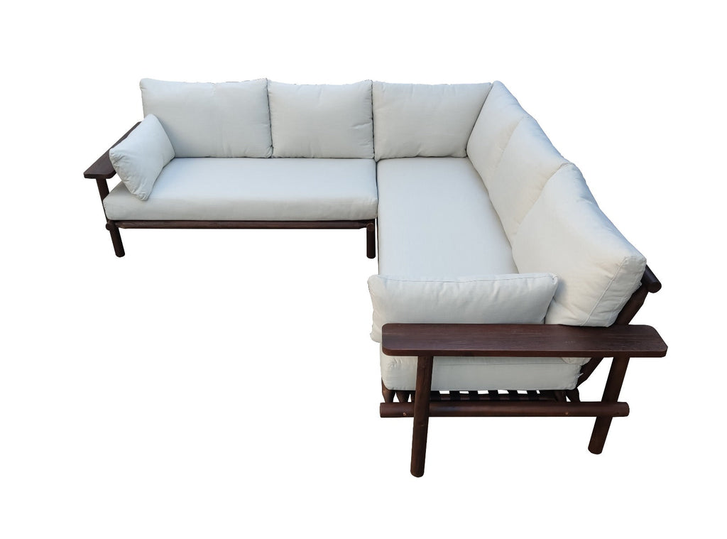 Laruna Lounge Hoekset - 2 stuks - Hout Acacia Vintage Donker Teak Look